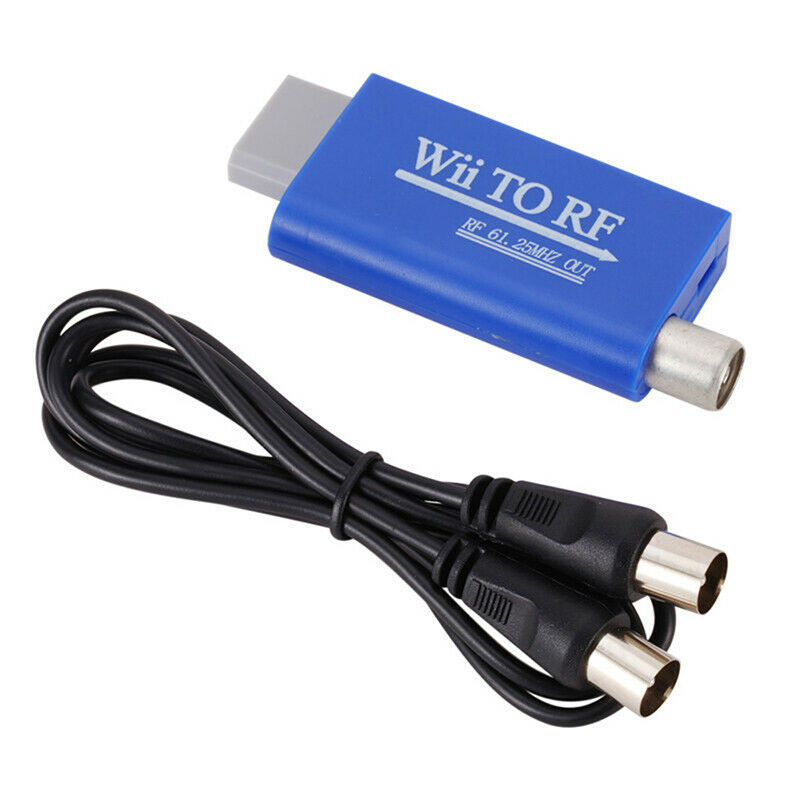 For WII to RF Signal Converter For Game Console Old TV Display Video Adapter US