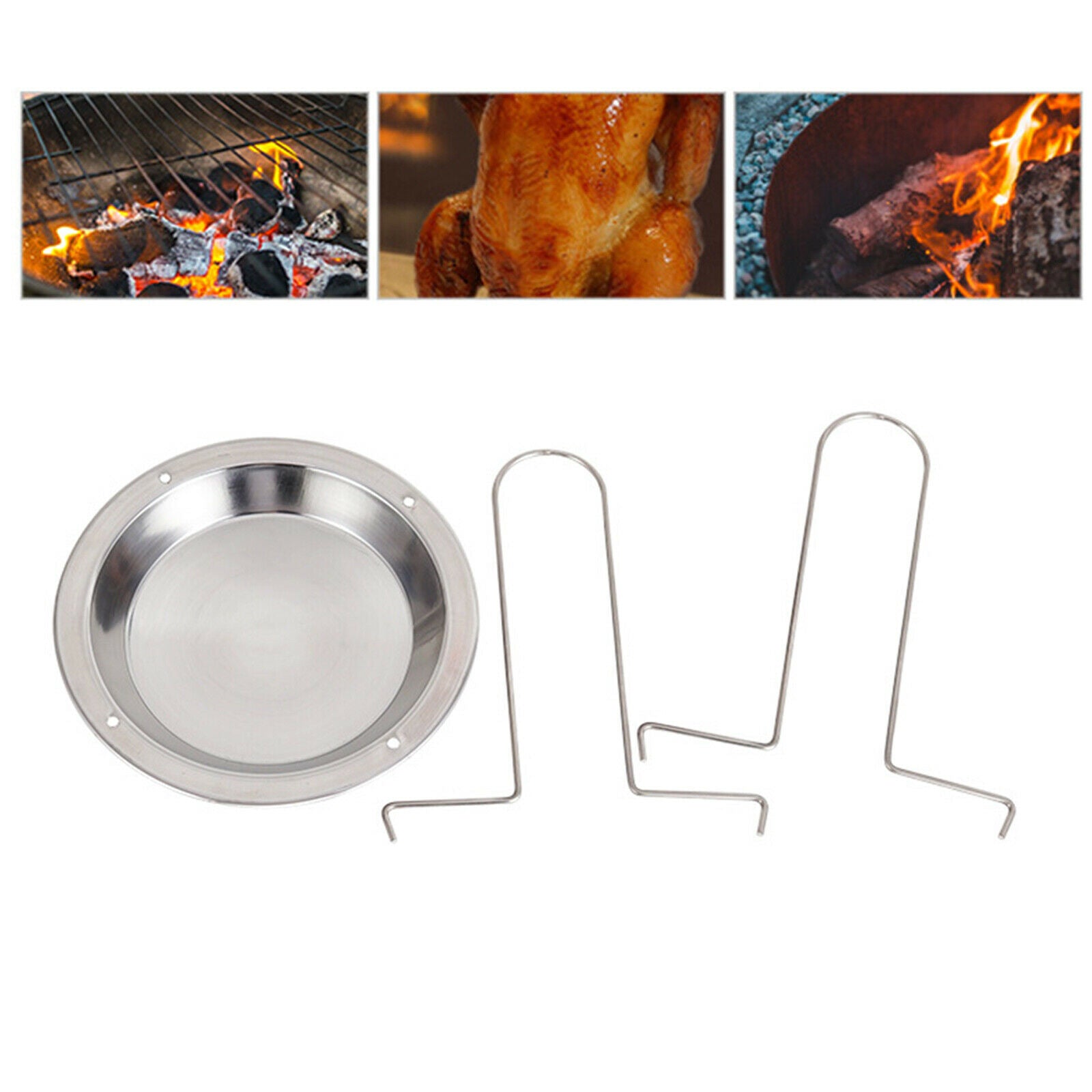Vertical Rooster Chicken Roaster Rack Stands Rack Barbecue Grill Space Saver
