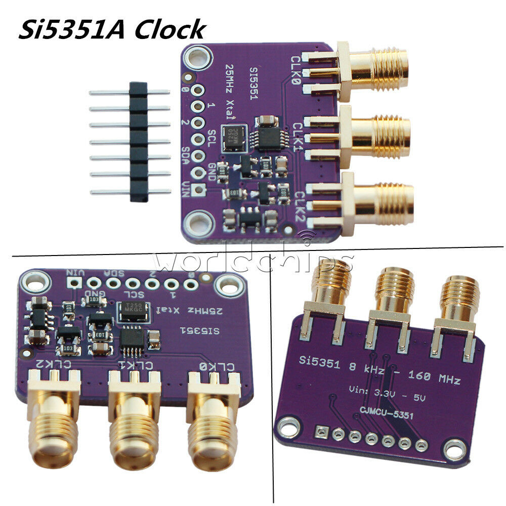 Si5351A I2C 25MHz Controller Signal Generator Breakout Board 8~160MHz f/ Arduino