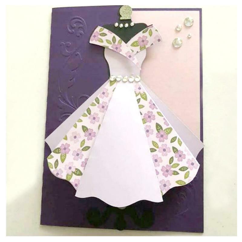 Dress Metal Cutting Dies Stencil DIY Scrapbooking Album Paper Card Template Mold