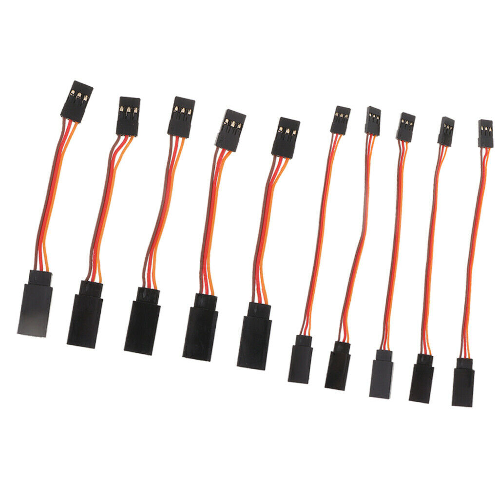 10 Piece 3 Pin Servo Extension Cable for Futaba JR Connector Accessory