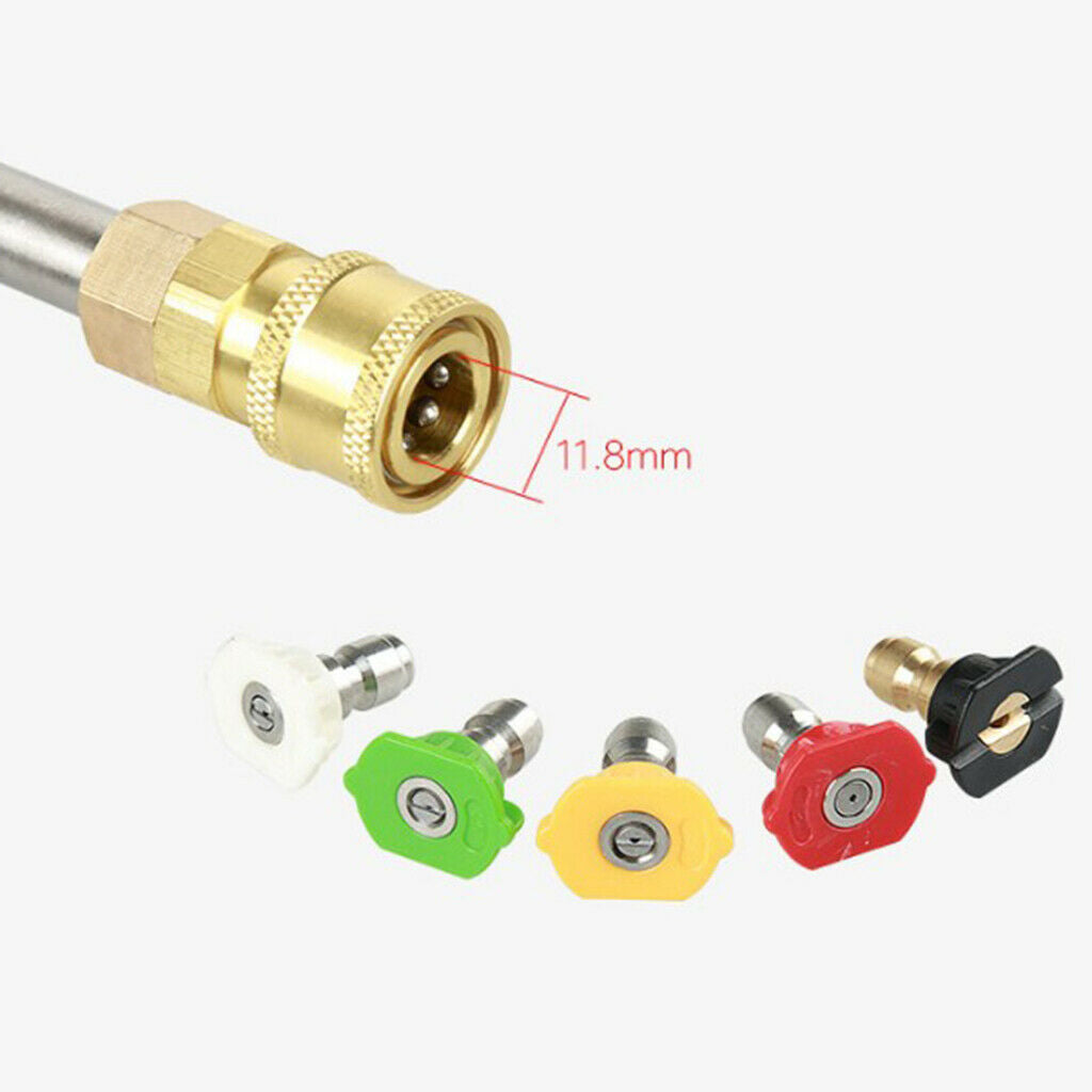 High Pressure 1/4" Washer Gutter Rod Quick Connector 360 Degree 33x8cm