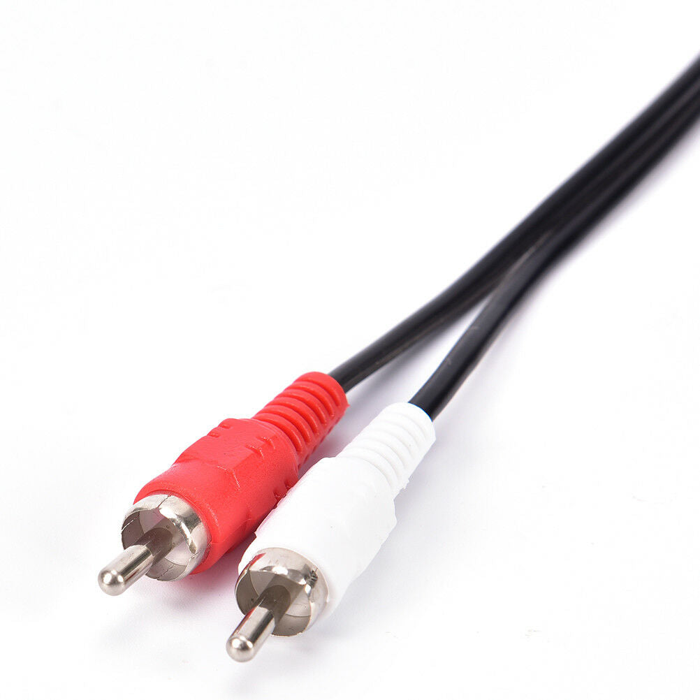 2-RCA Cable Male Plug to 3.5mm Female Aux Audio Headphone Jack ConverterA.l8