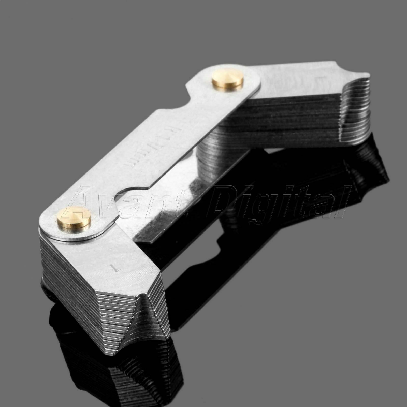 Radius Gauge Metal Double Head Gage Standard R 1mm-7mm Folding Blades Measure