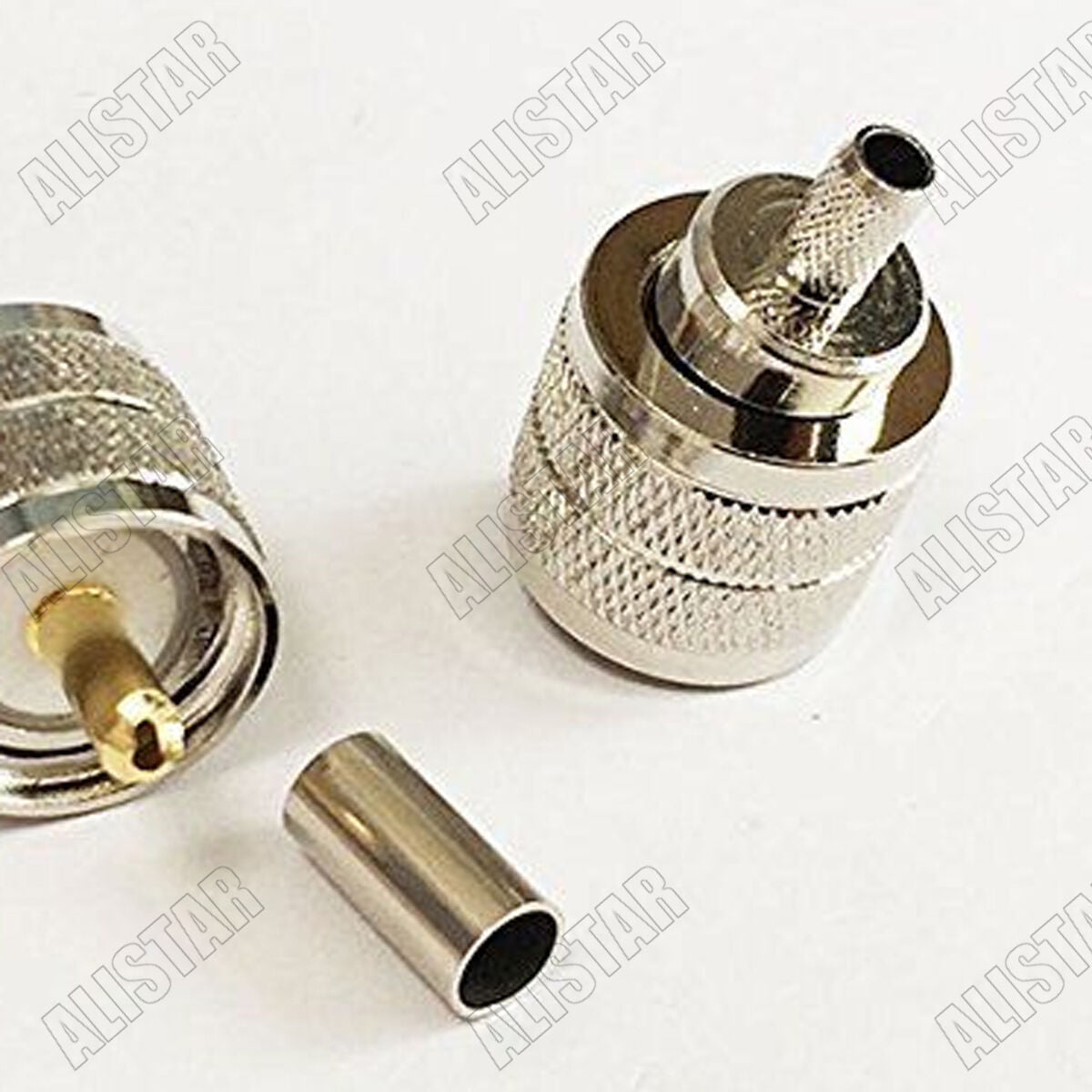 10 x UHF PL259 Male Plug Crimp Connector For KSR/LMR195 RG58 RG400 RG142 Cable