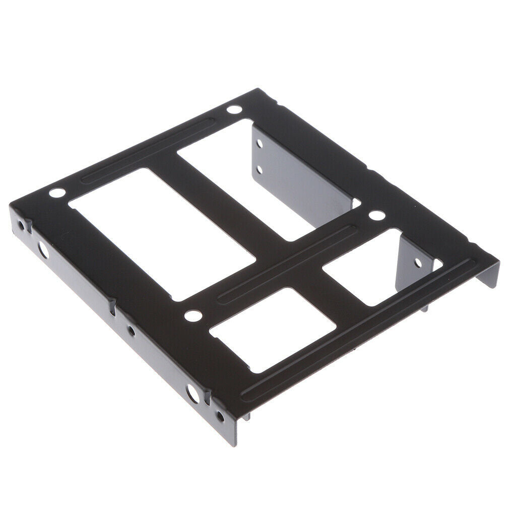 Dual2.5" to 3.5" SSD to HDD Adapter Mounting Bracket Hard Drive Holder Metal