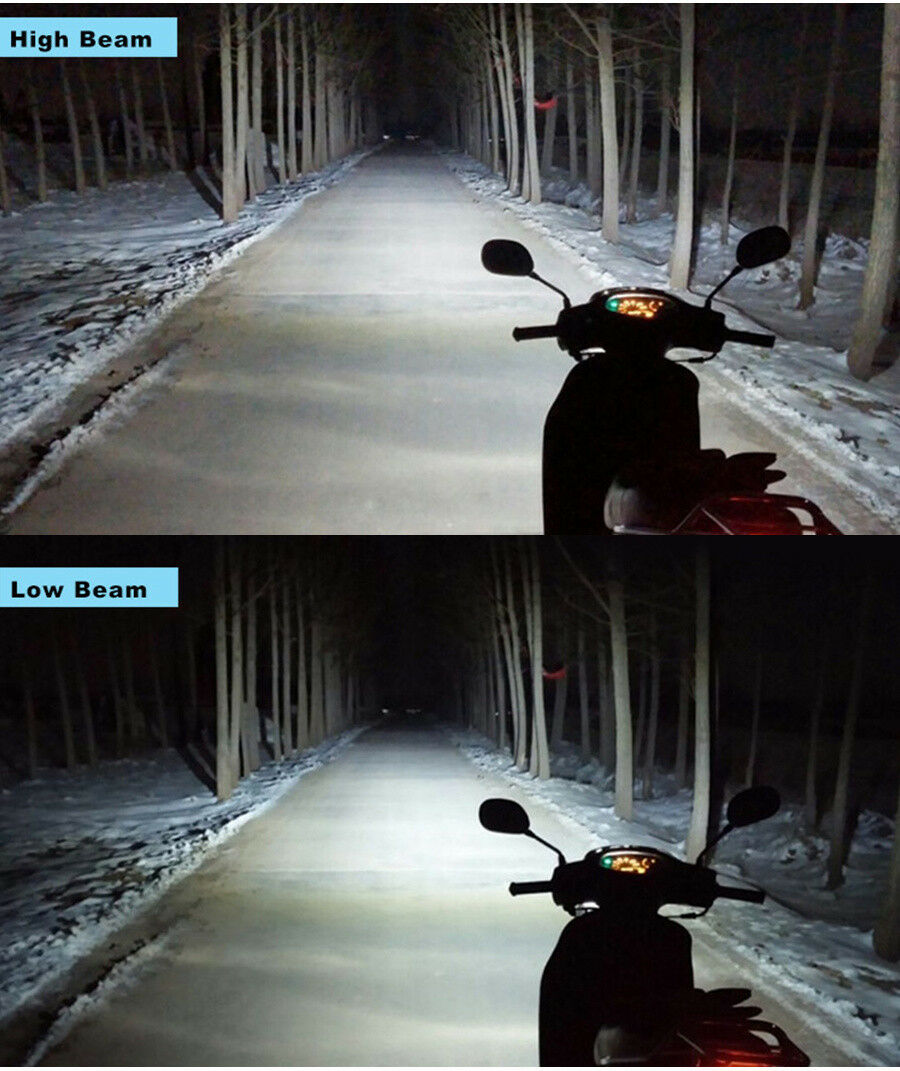 1Pcs H4 9003 20W  Chip Motorcycle Bike LED Headlight Hi-Lo 6000K 3000LM Bulb