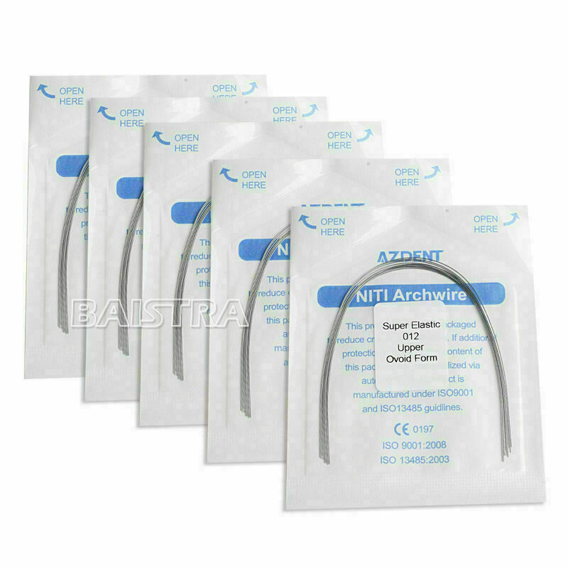 200 X Dental Orthodontic Round Arch Wires Super Elastic NITI Ovoid Form AZDENT