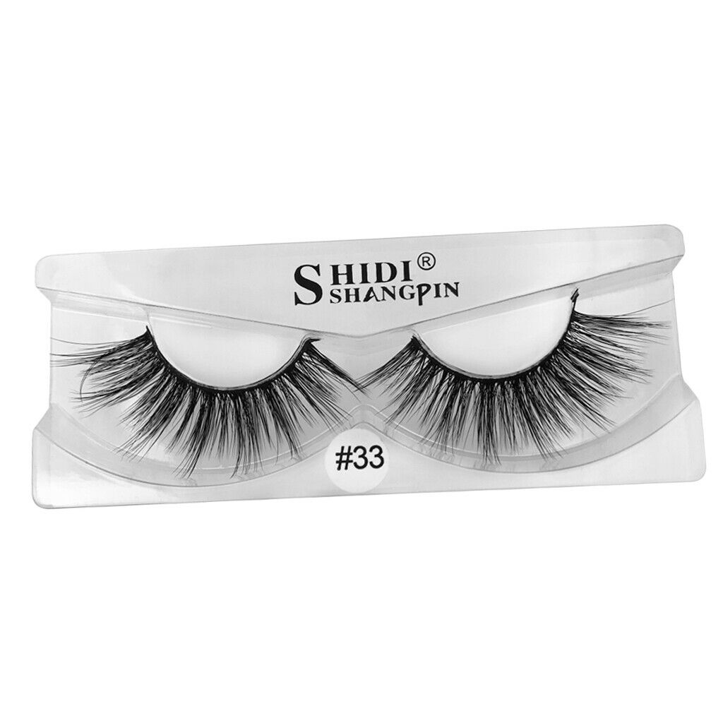 1 Pairs Beauty Natural Makeup Handmade Messy Style Long False Eye Lashes #33