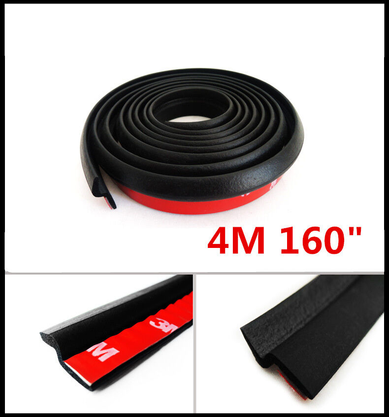 4M Z-shape Car Window Door Edge Moulding Trim Rubber Hollow Sealing Weatherstrip