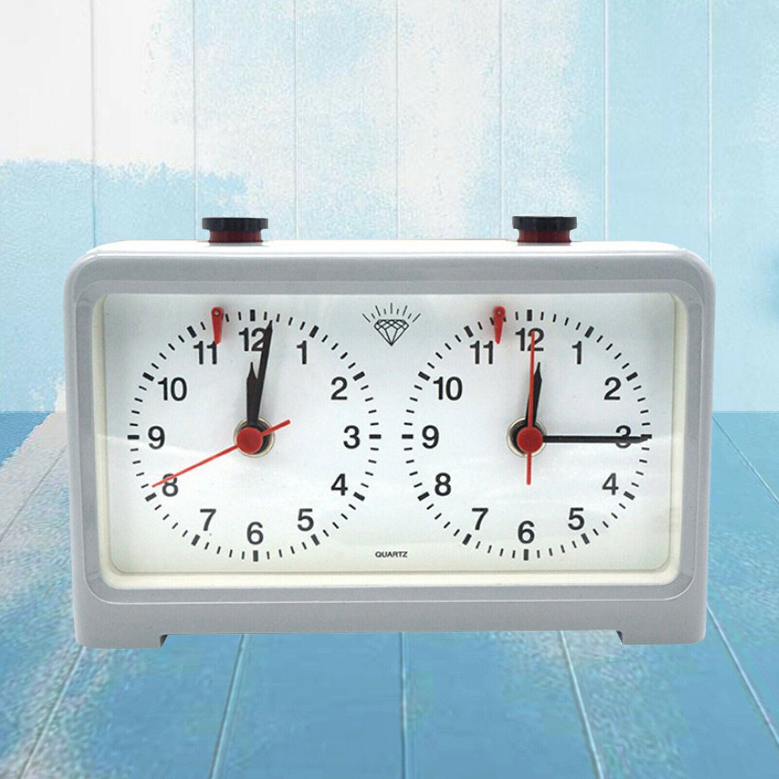Classic Chess Clock Wind-Up Alarm Timer Chess Board Games Accessories Gray