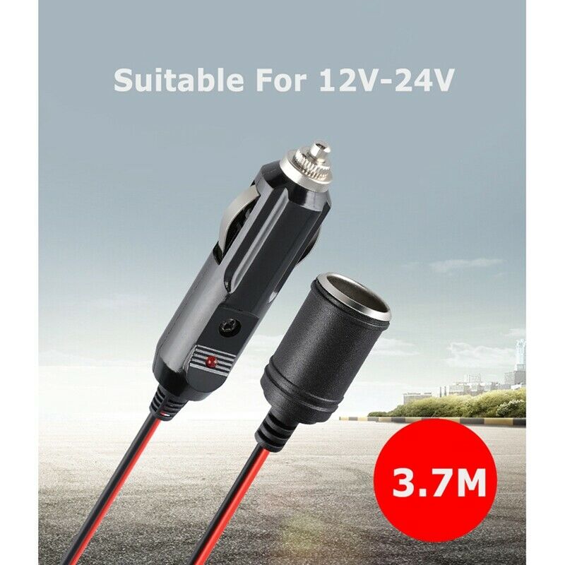 12V 24V 15A Heavy Duty Car Lighter Socket Male Female Extension Cord Power SupA4