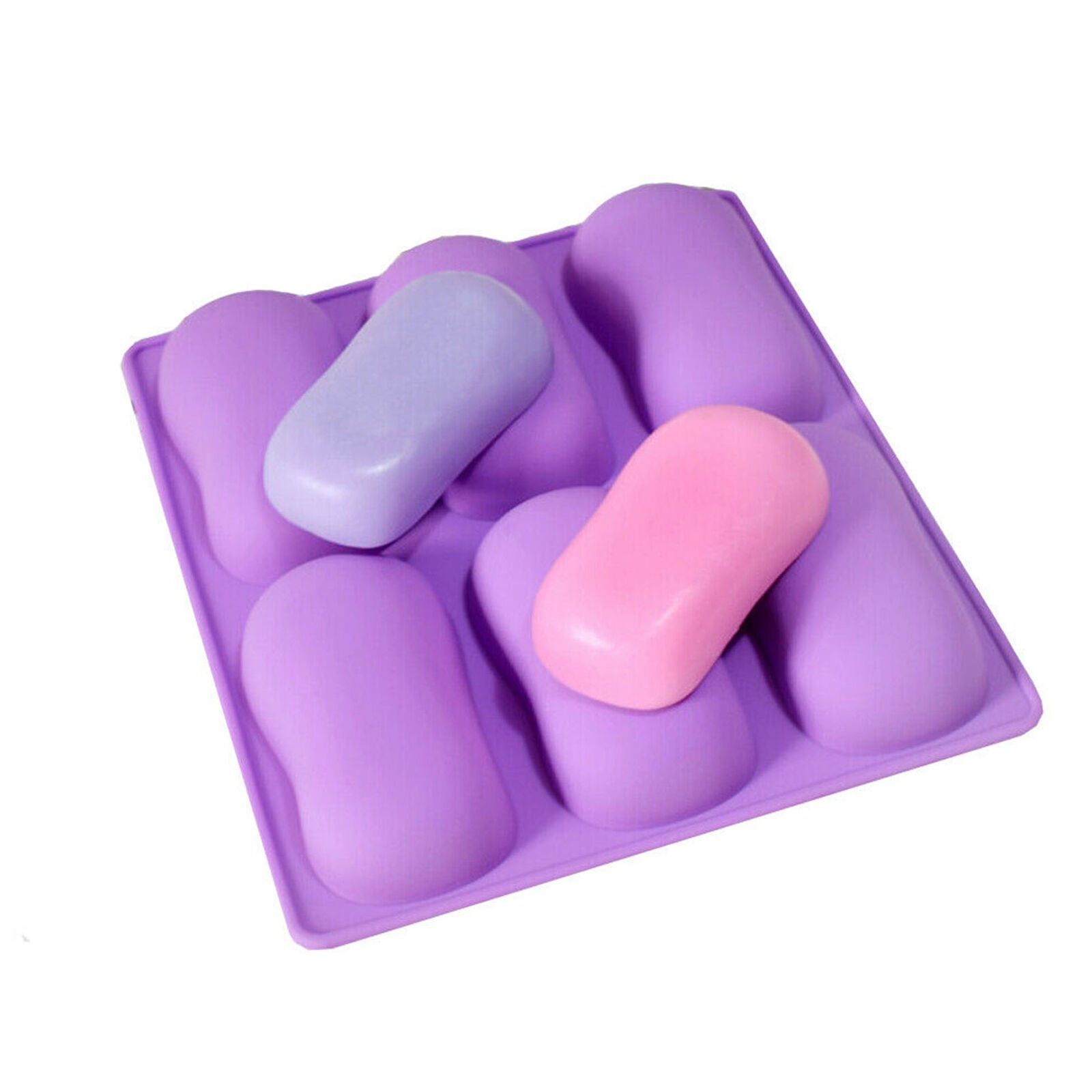 DIY Oval Cake Mold Soap Jelly Chocolate Ice Silicone Mould Tray Baking Craft
