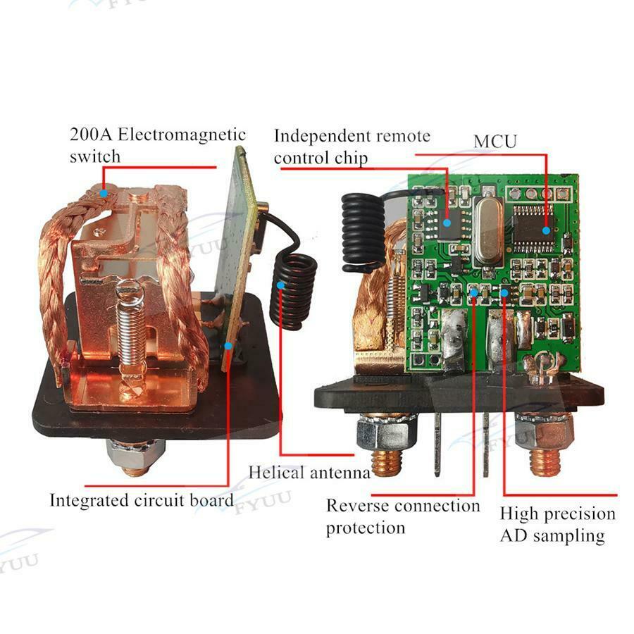 12v Car Battery Disconnect Cut Off Isolator Master Switches 2 Pcs remote control