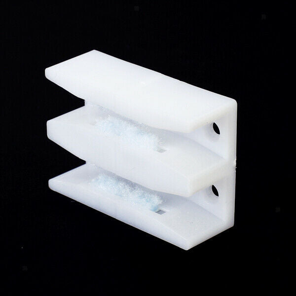 3-part Sliding Door Panels Lower Guide ABS Shower Door Post Guide, Color White