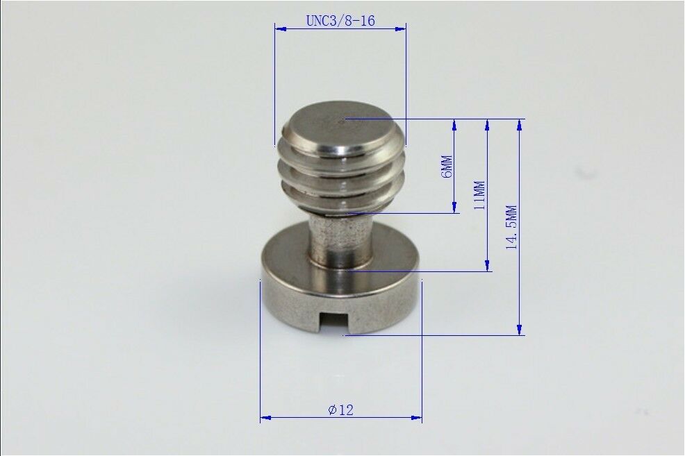 1pc 3/8' ' BSPT Tripod Camera Screw Stainless Steel Camera Flat-head Screw