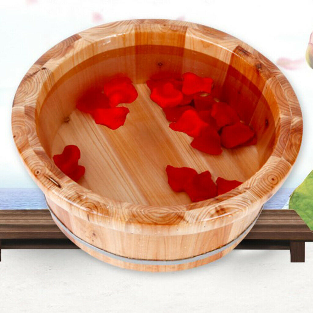 Foot Basin Soaking Bath Tub Wood Bucket for Women Washing Massage Sauna