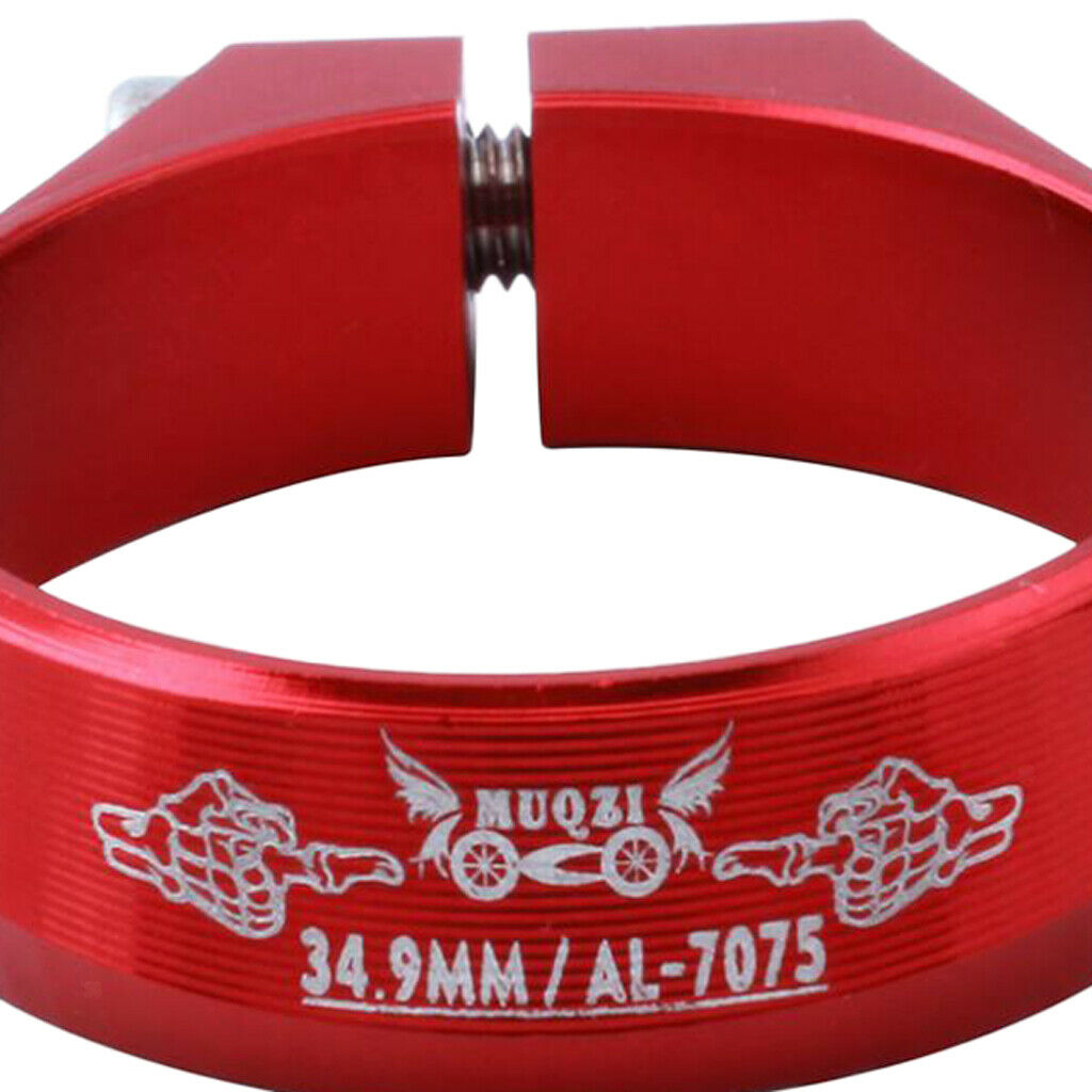 Replacement SeatPost Clamp Tube Clip Mountain Road Bike Part 34.9 mm Red