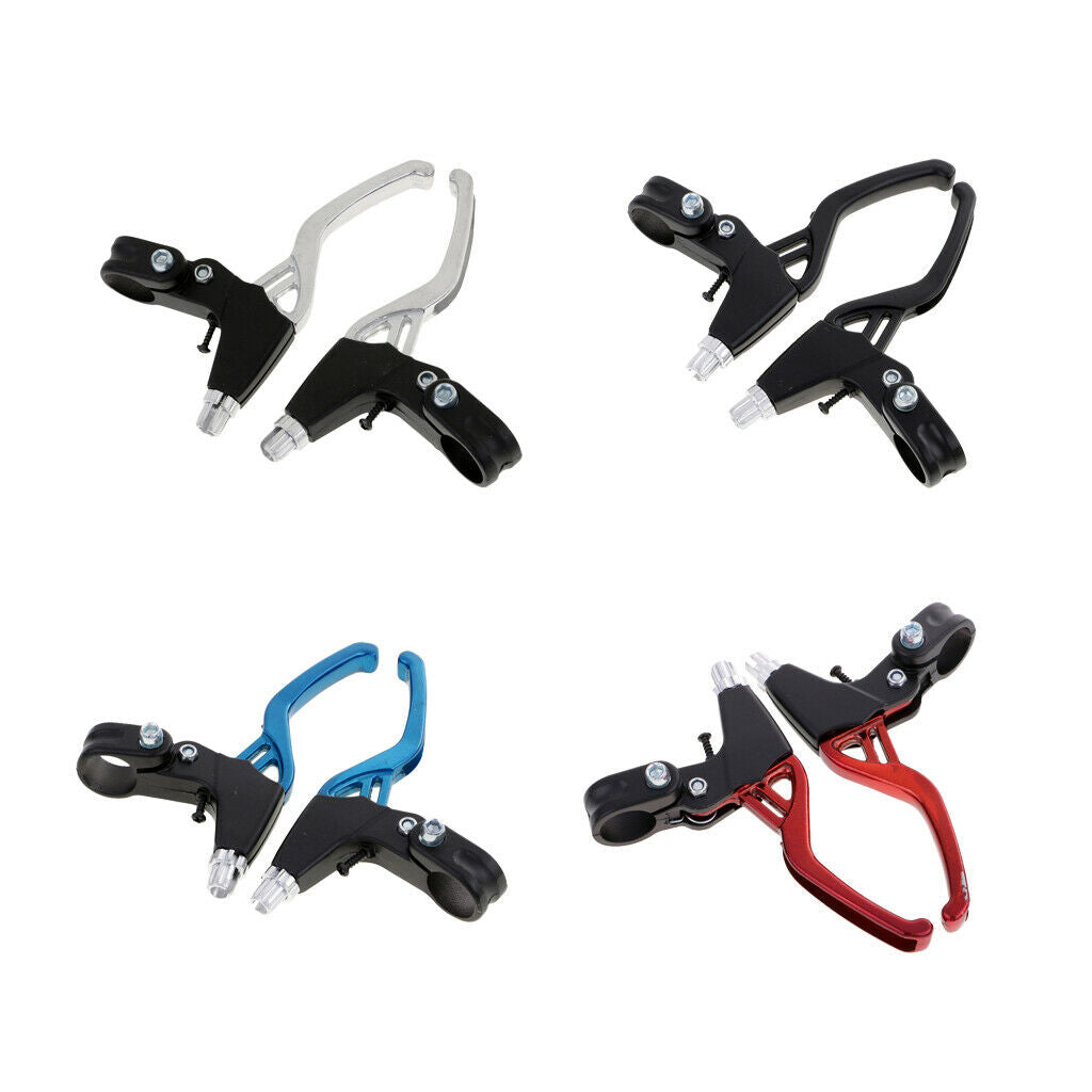 1 Pair Aluminium Alloy Brake Lever Set 2-finger Mountain Bicycle Bike Red