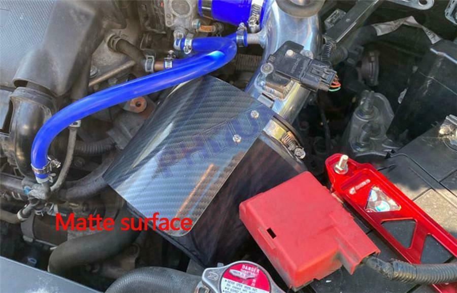 Carbon Fiber Style Car Cold Air Intake Filter Cover Heat Shield For 2.5" TO 5.5"