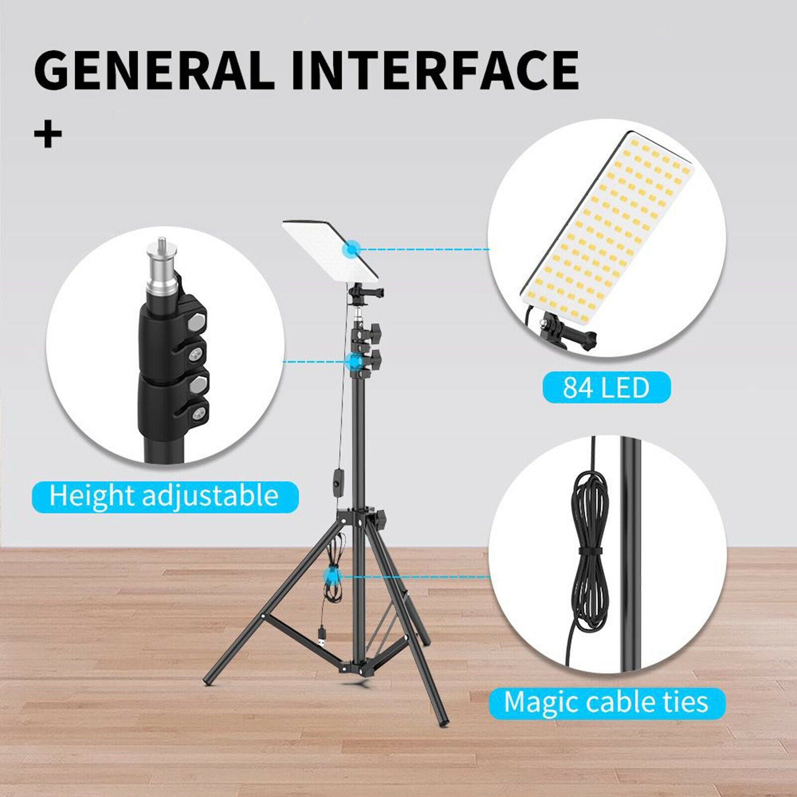 LED Flood Light Tripod Camping Work Emergency Lamp Outdoor Hiking Lantern