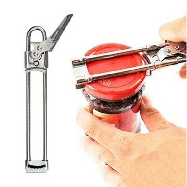 Stainless Steel Opener Adjustable Can Bottle Jar Opener Twist Opening Tool AntD9