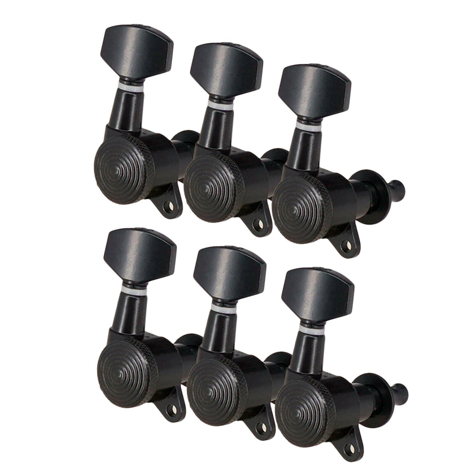6R Right Guitar Machine Heads String Tuning Pegs Tuners Black Accessories