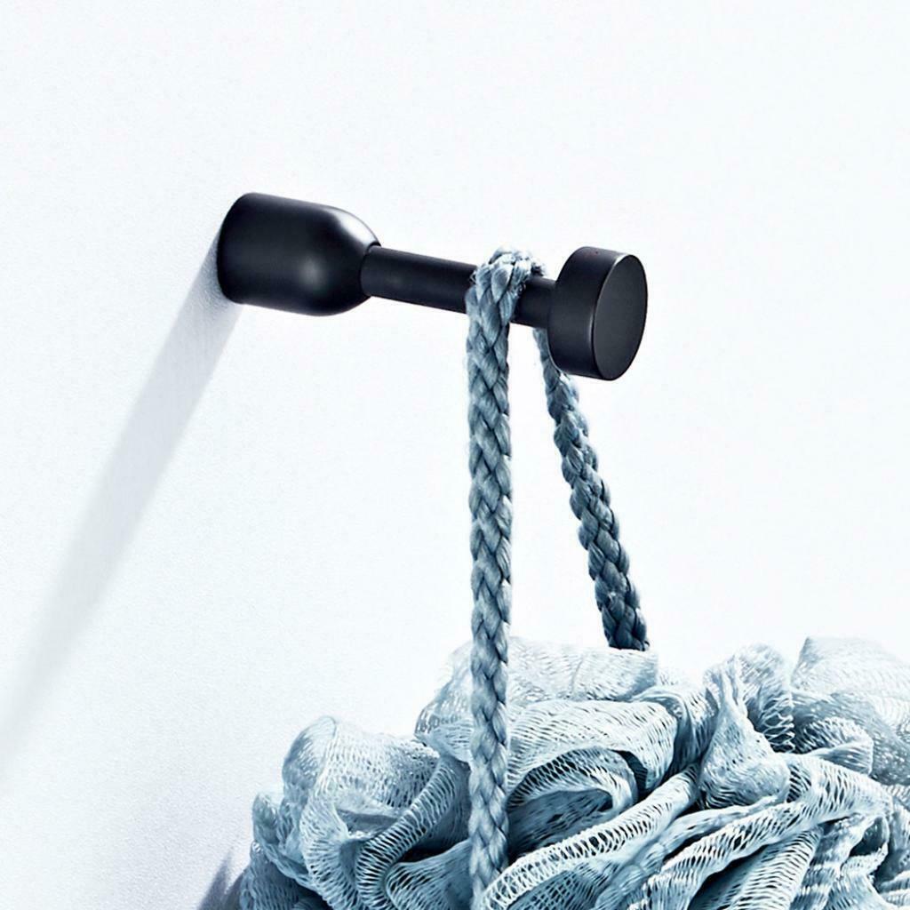 Water-proof Towel Holder Rack Hook Bar with Base and Tail End f/ Washroom