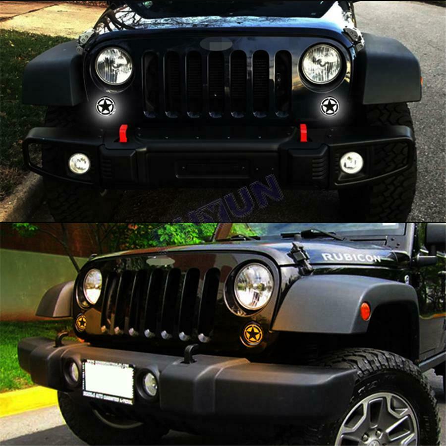 White Amber LED Daytime Running Turn Signal Lights For Jeep Wrangler JK 2007-17