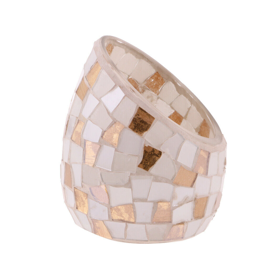 Crackle Pattern Mosaic Candle Holder Valentine's Day Decoration
