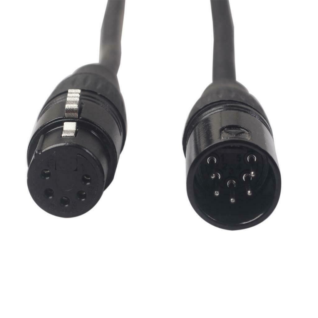 5 Pins XLR Male to 5 Pins XLR Female Stereo Audio Cable Adapter 1m