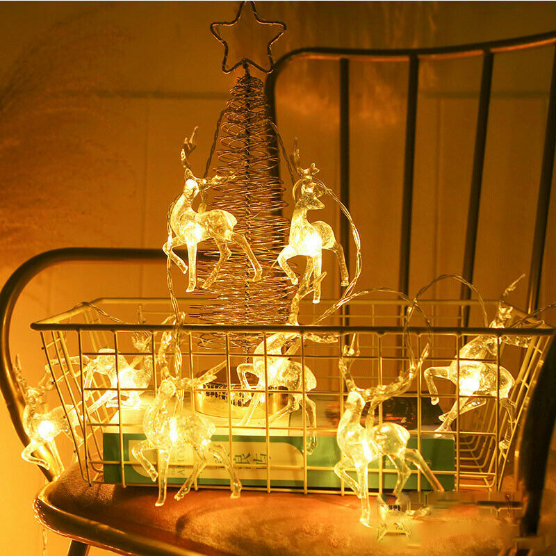 String Christmas Deer Led Lights 1.5M Led Light Strings For Xmas Home Decoration