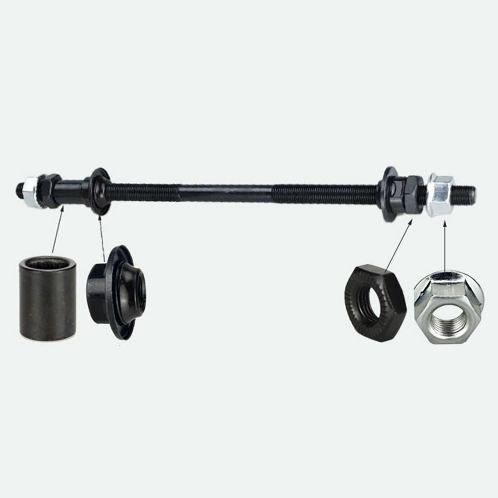 Lengthened 240mm Mountain Bike Hubs Rear Axle Solid Snow Bike Bicycle Repair