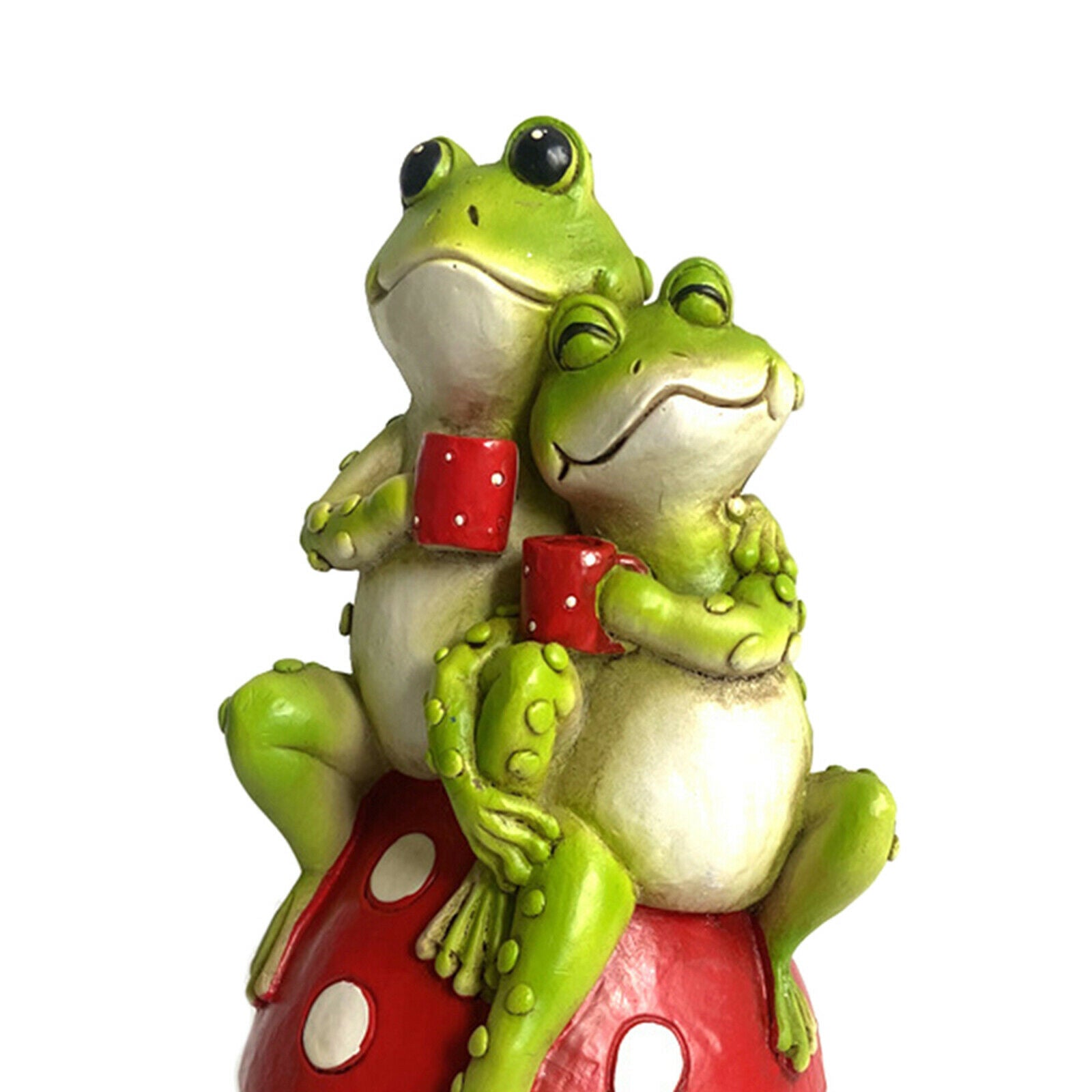 Art Creative Garden Frog Statue Polyresin Animal Sculpture Patio Decorative