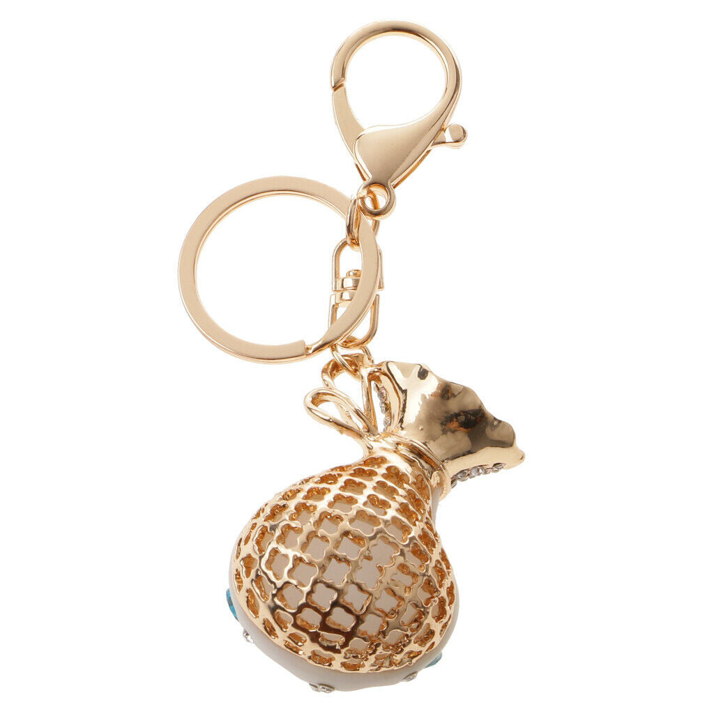 Opal Money Purse Keychain Keyring Bag Charm Key Ring Pendant Gifts White