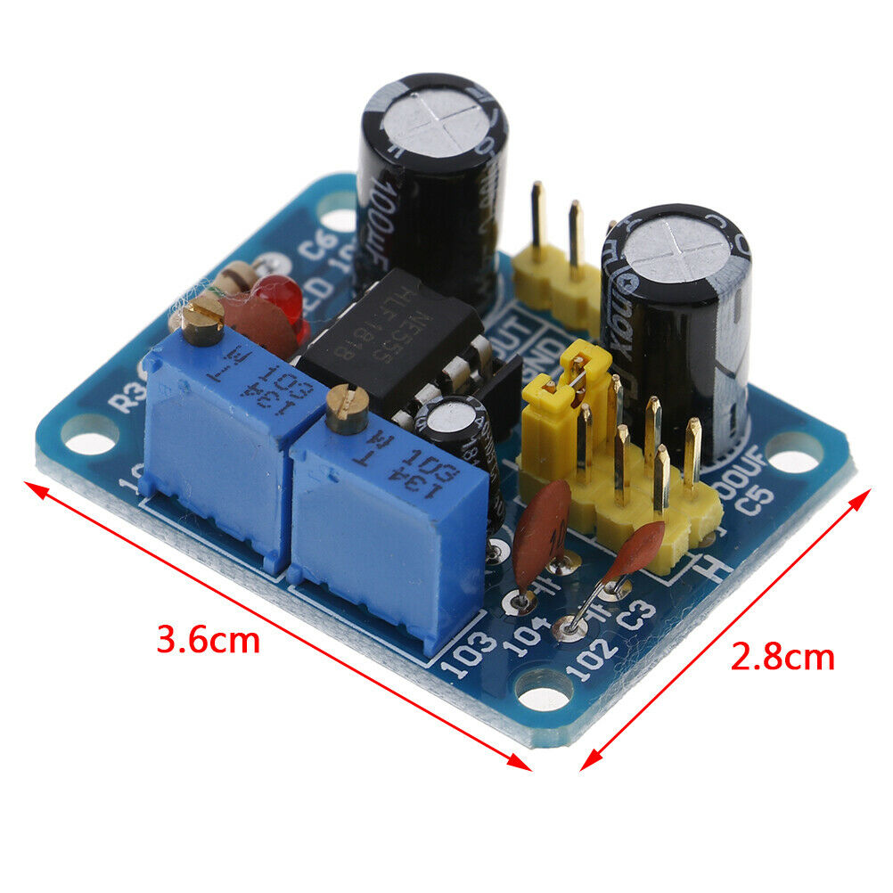 NE555 Pulse Frequency Duty Cycle Square Rectangular Wave Signal Generator MoBDD