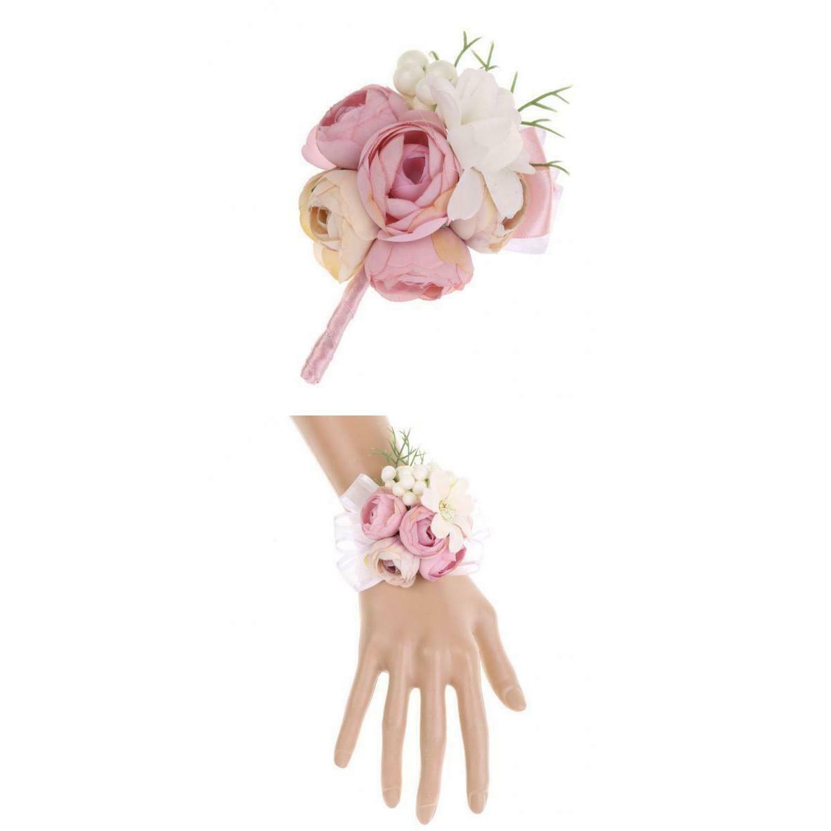 Flower Corsage Wedding Corsage Wristband For Bride Groom Bridesmaid Wedding