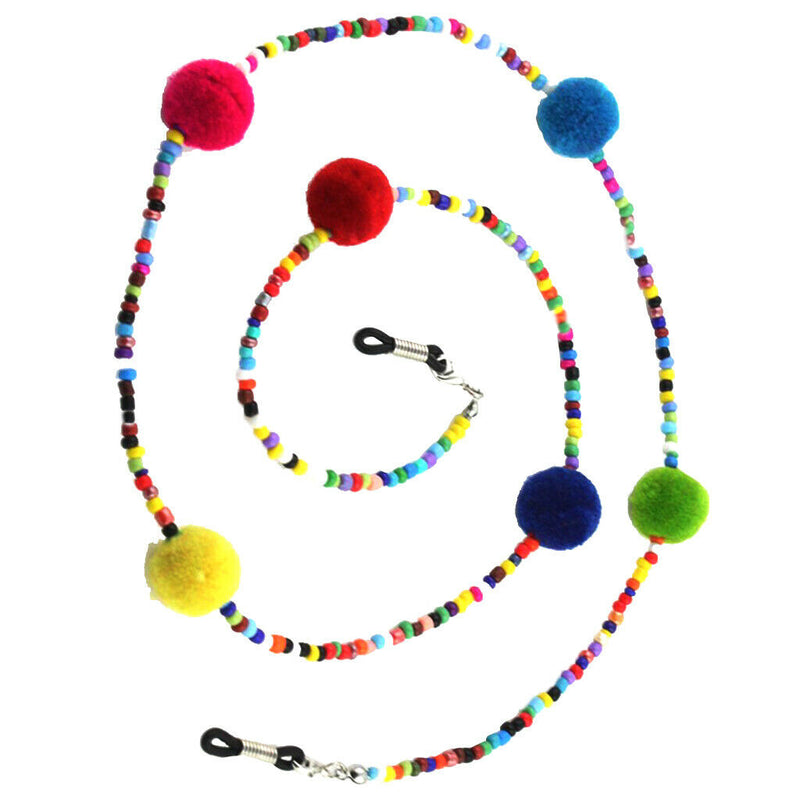 2x Beaded Eyeglass Chain Glasses Sunglass Retainer Eyewear Neck Strap Holder