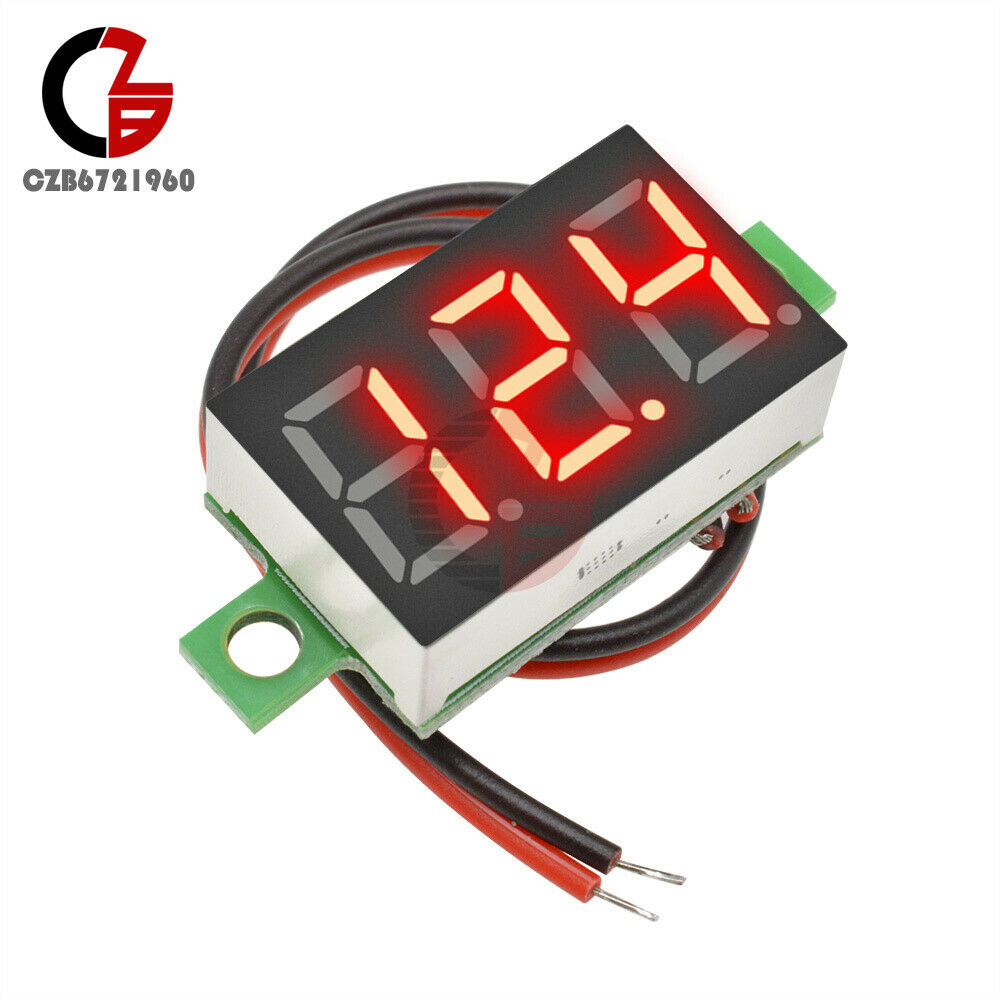 DC 4V - 30 V Mini Red LED Panel Voltage Meter 3-Digital Adjustment Voltmeter