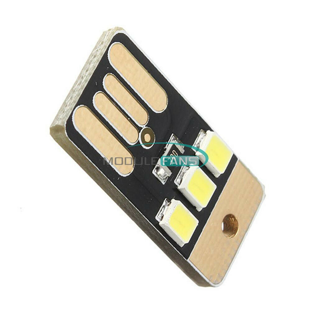 5PCS Precision Hot Pocket Card Lamp Bulb Keychain Mini LED Night Light USB Power