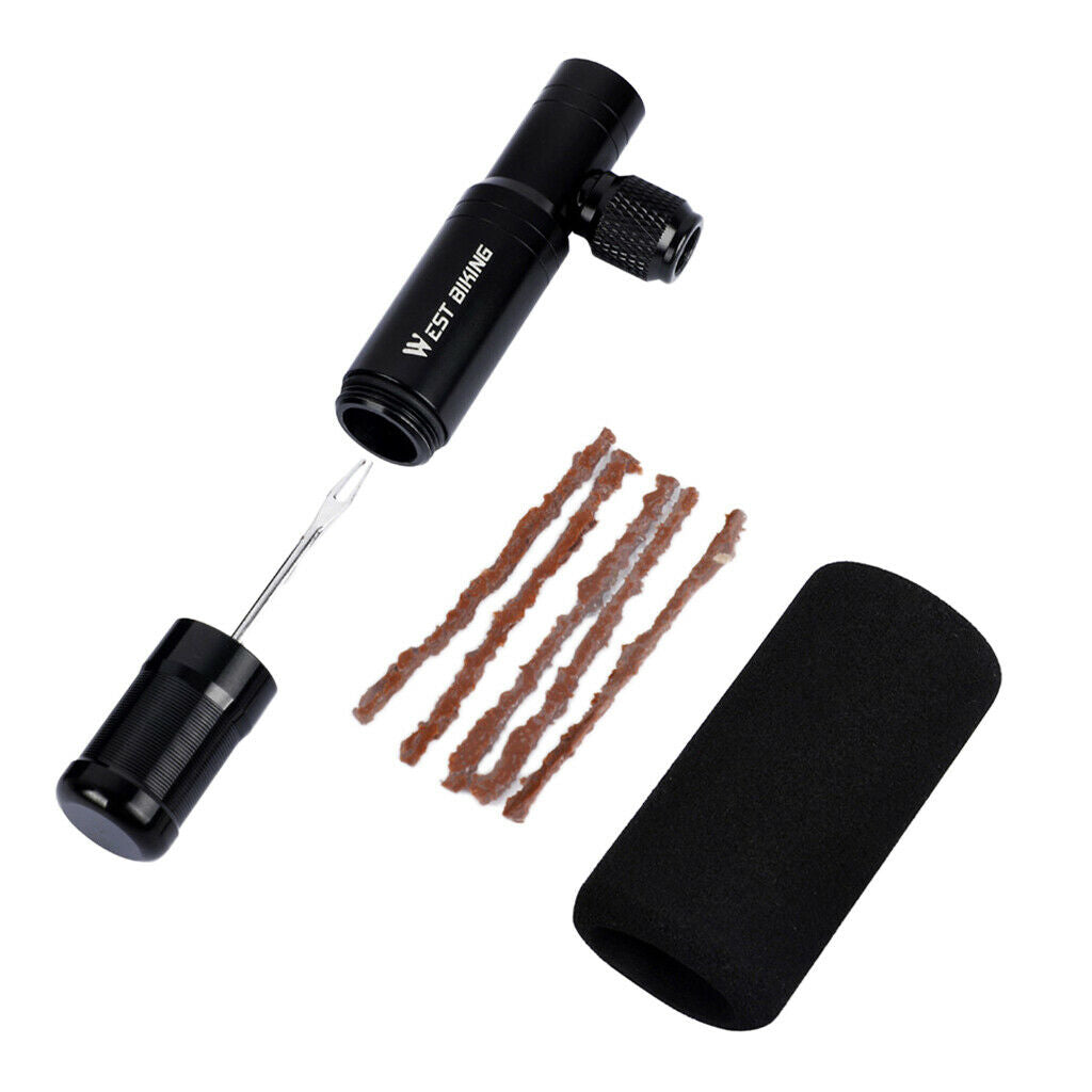 Pump Head MTB with Glue Straps Quick Tyre Inflator for Presta Schrader Valve