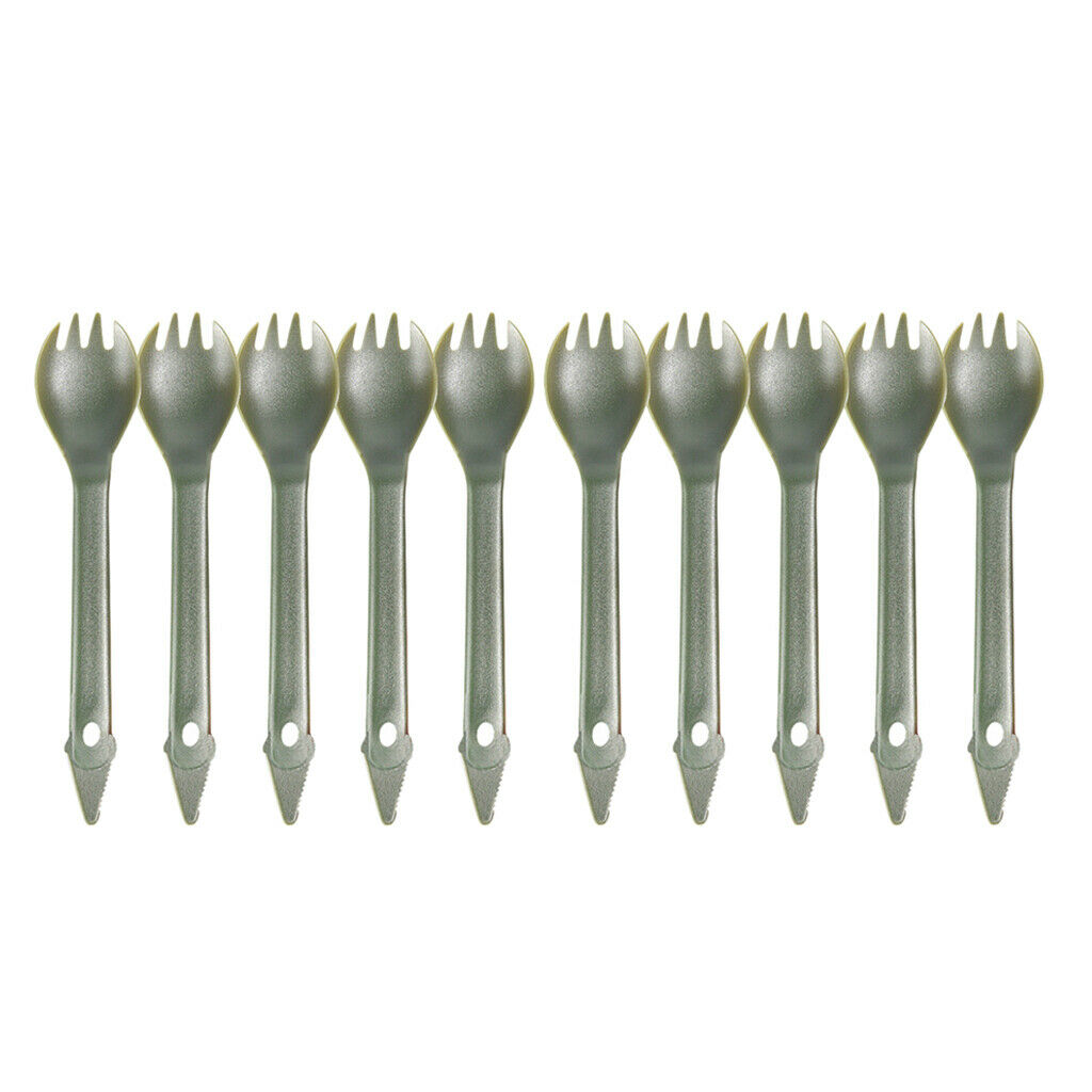10 Pack Sporks, Durable & BPA Free Multifunctional Sporks,Spoon Fork Combo