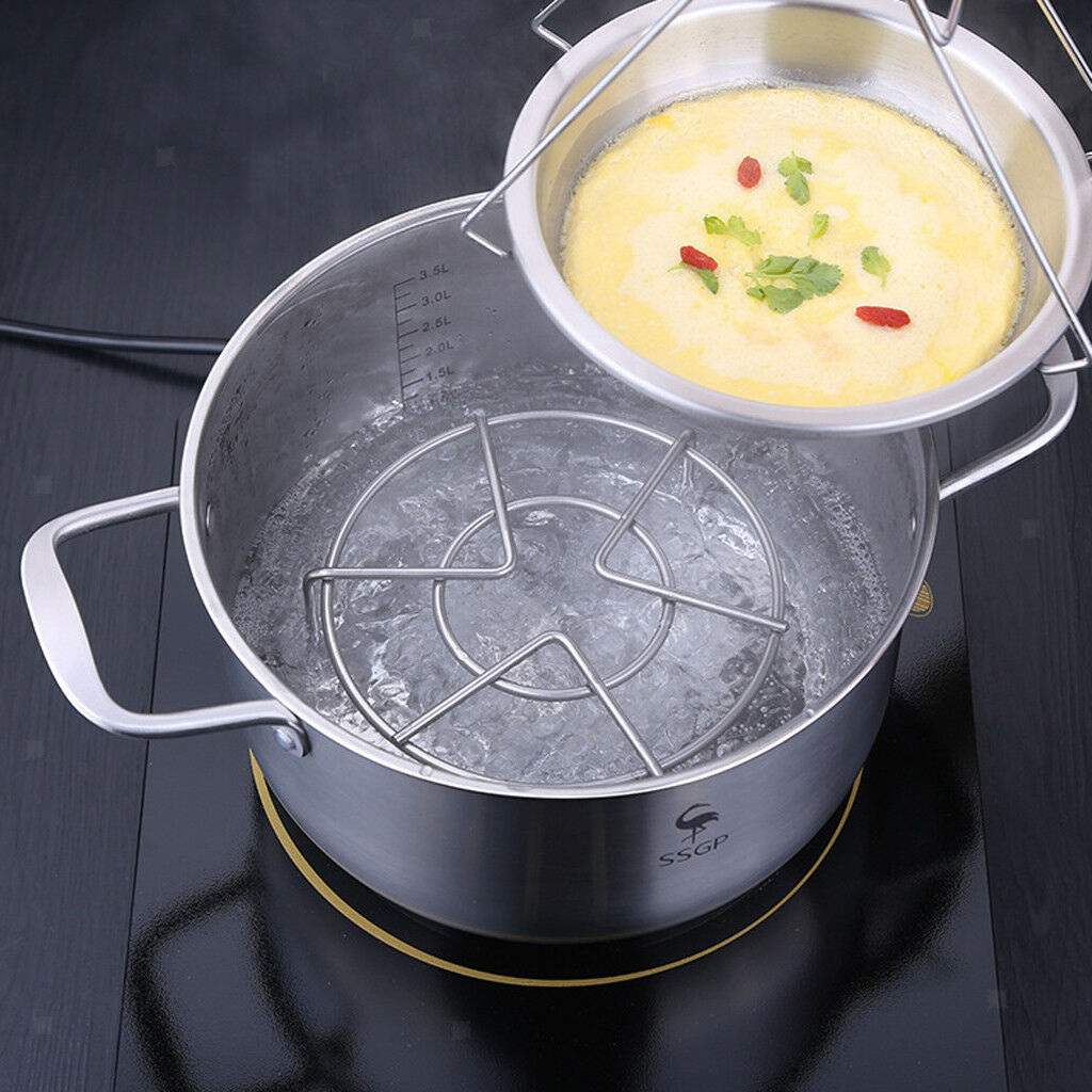 Durable Round Stainless Steam Rack Trivet Food Cooking Holder Pot Stand