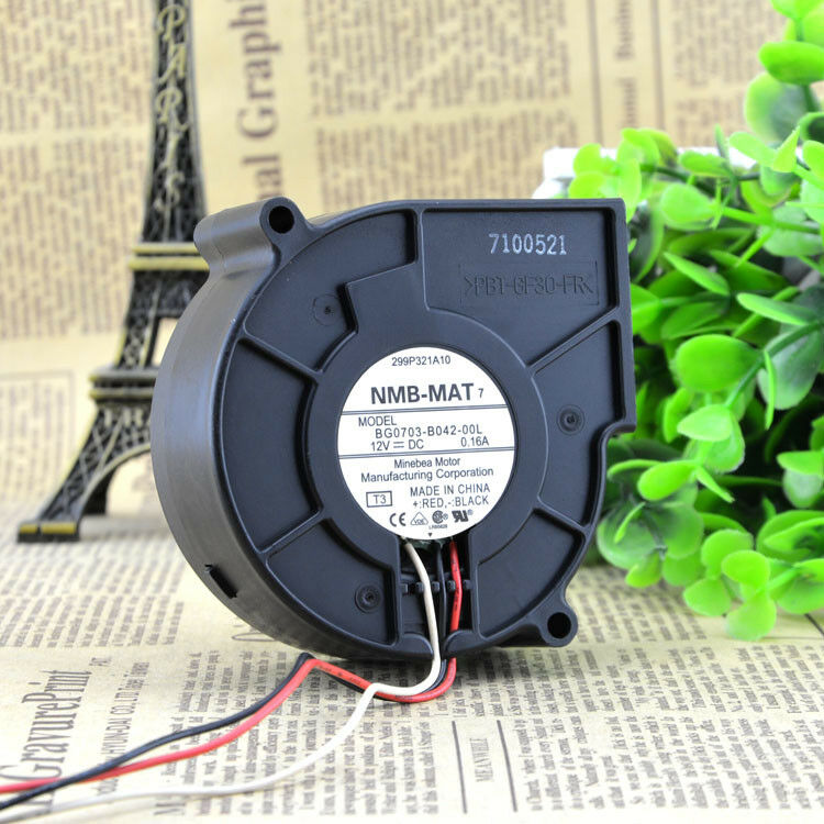 For 1 pcs NMB Fan BG0703-B042-00L 7525 DC 12V 0.16A 7CM 3 Pin
