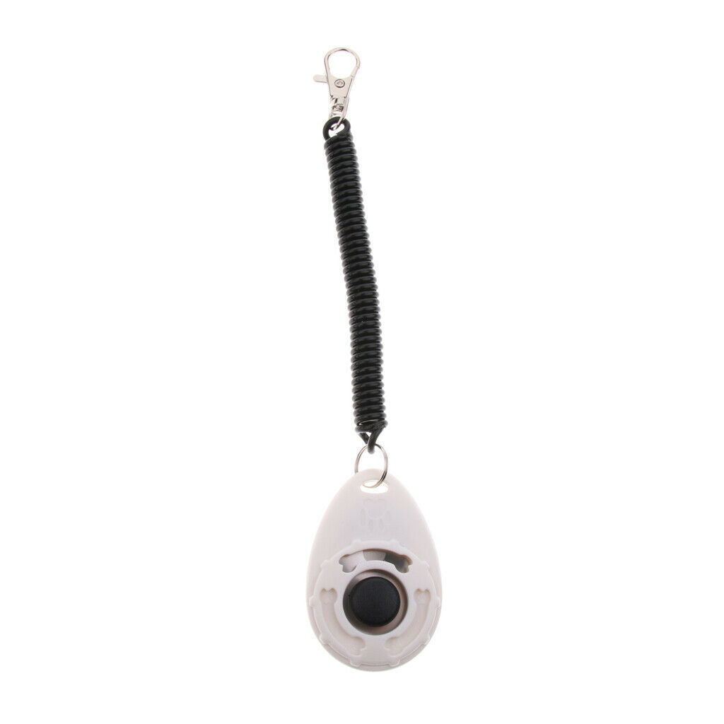 Dog Training Clicker Big Button Clicker Set Pet Training Accessories White