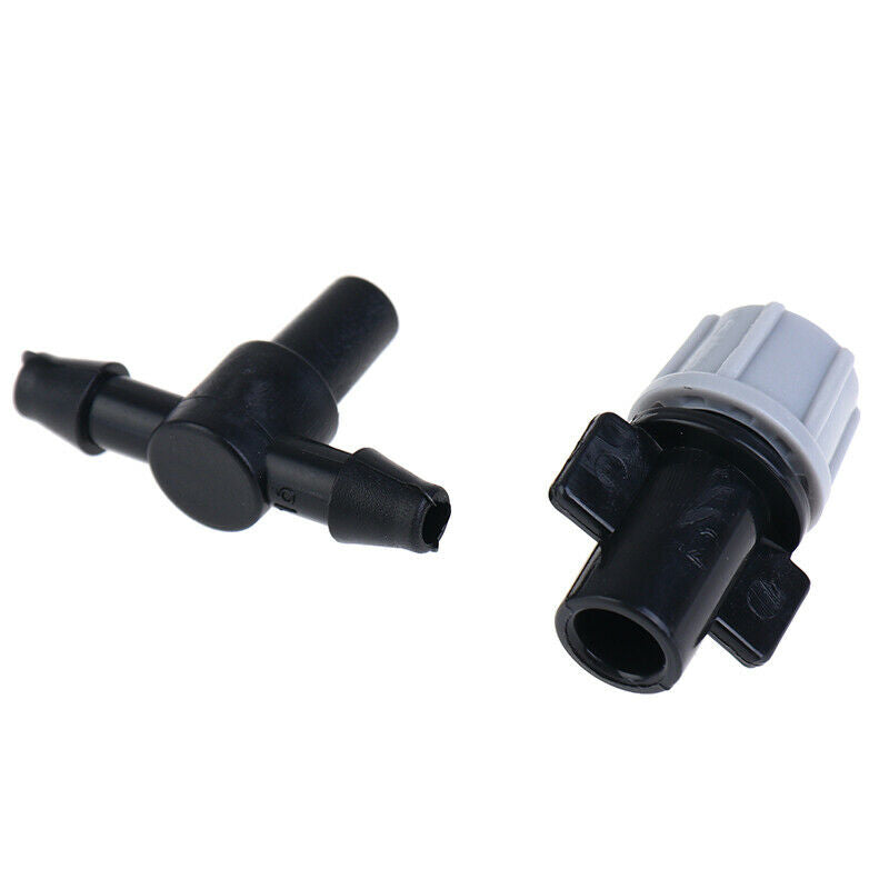 5x Adjustable Misting Nozzle with Tee Joint for Watering Irrigation Sprin.l8