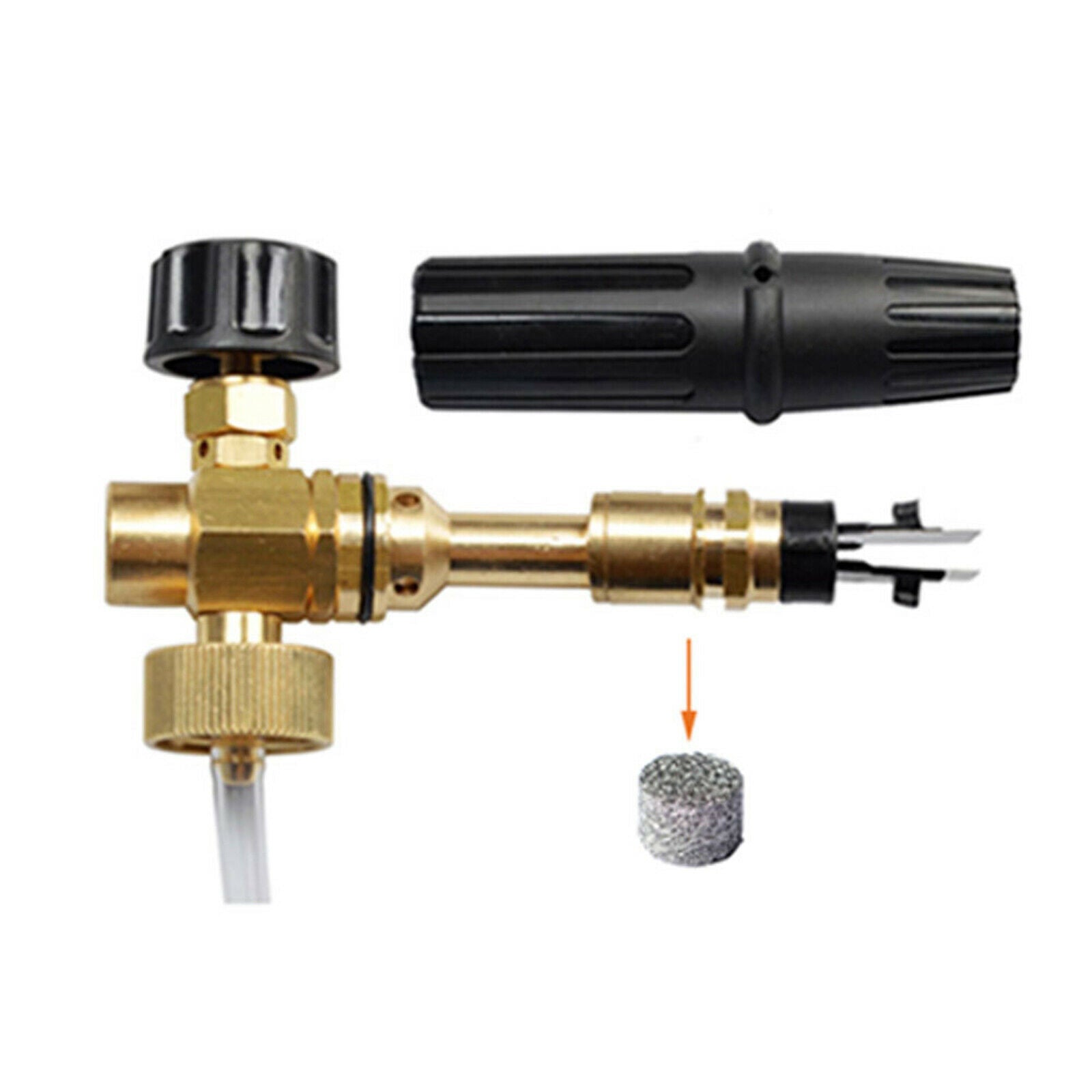 Brass Washer Foam Nozzle with 1/4" Quick Connector Foam Soap Gun Foam Wash