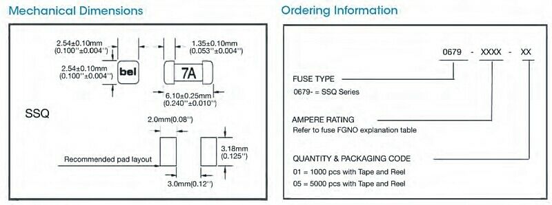 [20pcs] 0679-9150-01 Fuse 15A 86V SMD