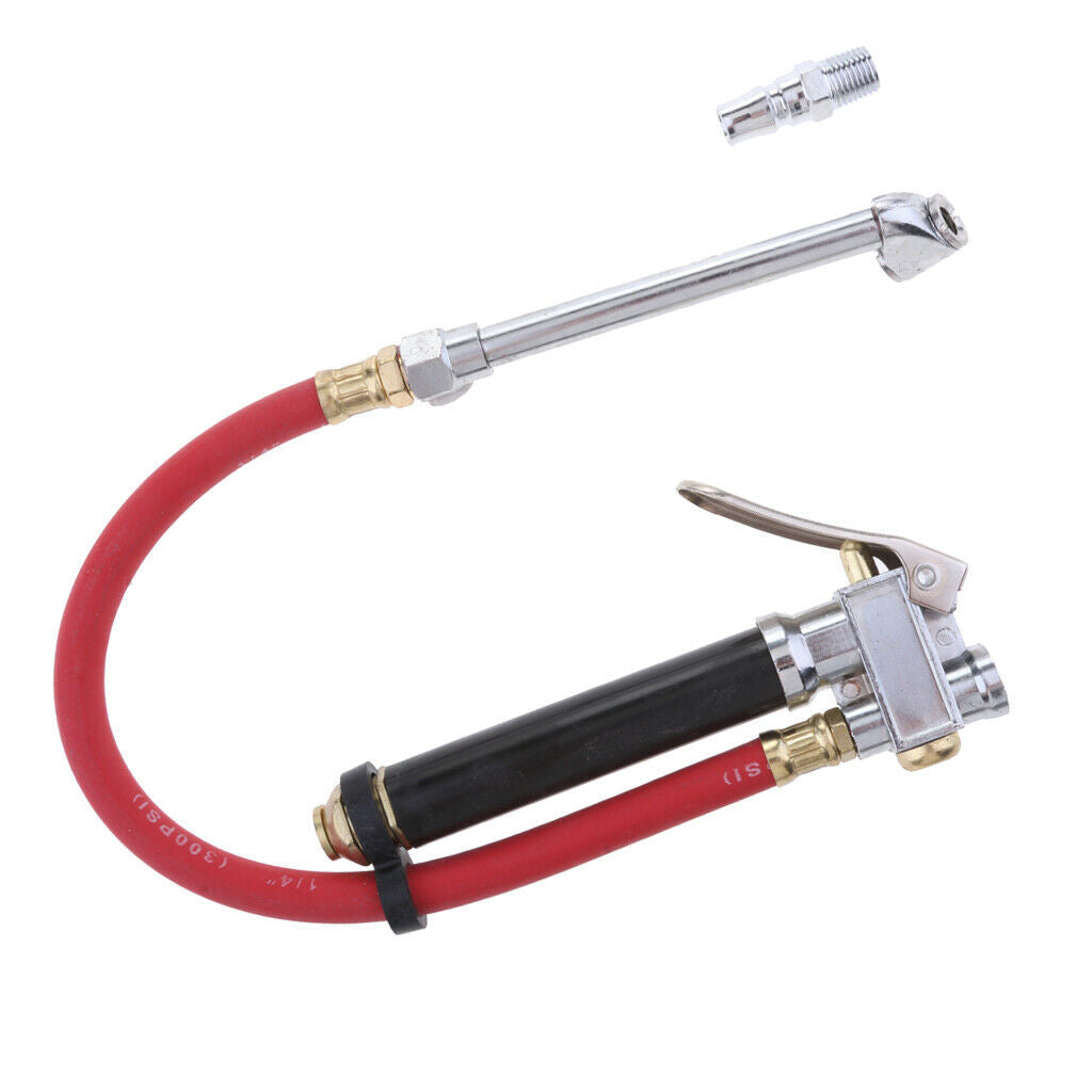 Car Wheel Tire Tyre Air Pressure Dual Chuck Inflator Gun with Quick Connector