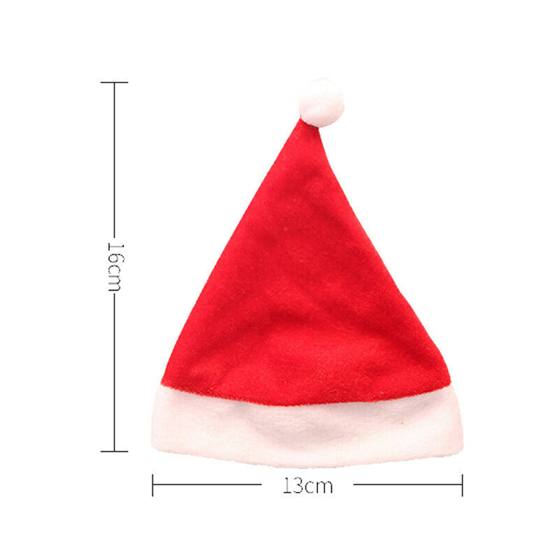 1pc mini lint santa claus hat christmas xmas holiday  top topper decor A .l8